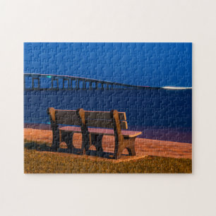 Night Bench Invitation To Sit Jigsaw Puzzle