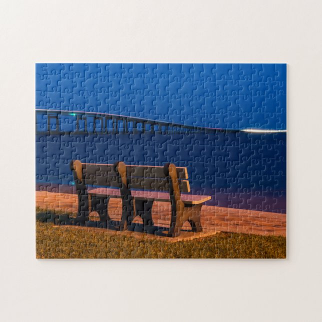 Night Bench Invitation To Sit Jigsaw Puzzle (Horizontal)