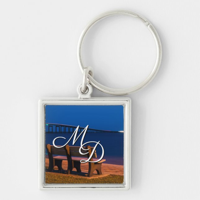 Night Bench Invitation To Sit Keychain (Front)