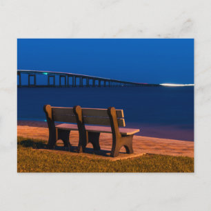 Night Bench Invitation To Sit Postcard