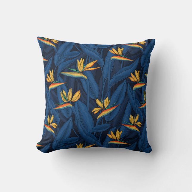 Night bird of paradise garden 2 cushion (Front)
