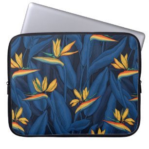 Night bird of paradise garden 2 laptop sleeve