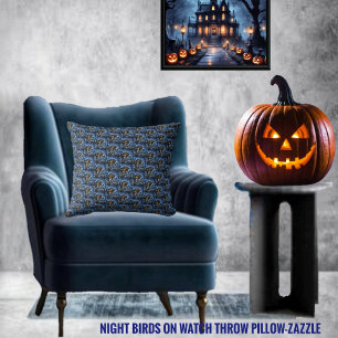 Night Birds On Watch Cushion