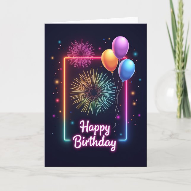 Night Birthday Glow Card (Front)