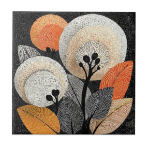 Night Bloom on the Red Planet #1 Ceramic Tile