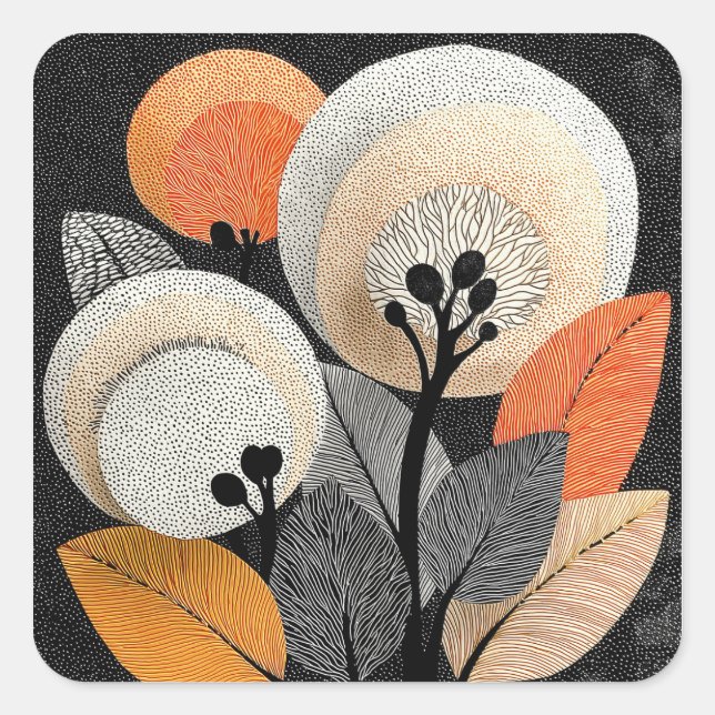 Night Bloom on the Red Planet #1 Square Sticker (Front)
