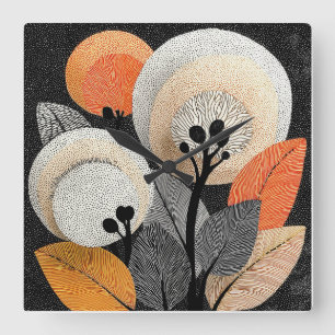 Night Bloom on the Red Planet #1 Square Wall Clock