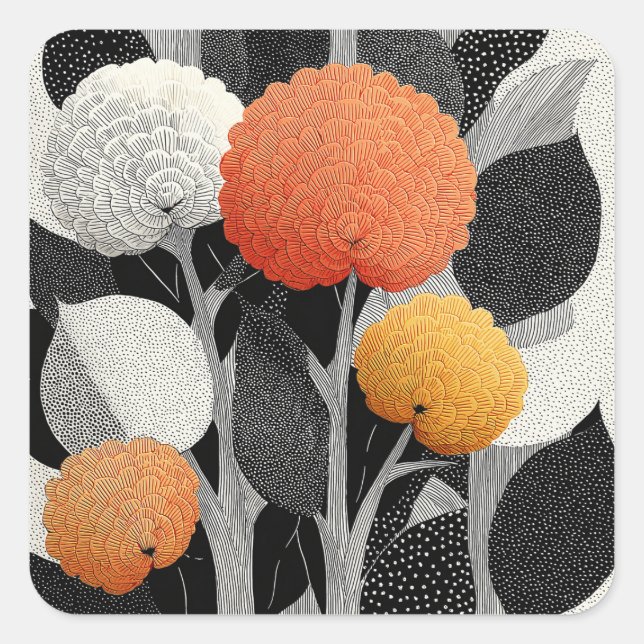 Night Bloom on the Red Planet #5 Square Sticker (Front)