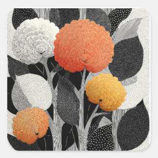 Night Bloom on the Red Planet #5 Square Sticker