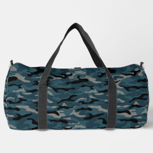 Night Blue Camo Camouflage Duffle Bag