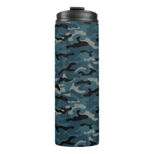 Night Blue Camo Camouflage Thermal Tumbler