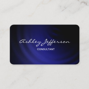 Night Blue Professional Stylish Script Trendy Business Card