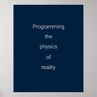 Night Blue White Quantum Art Poster