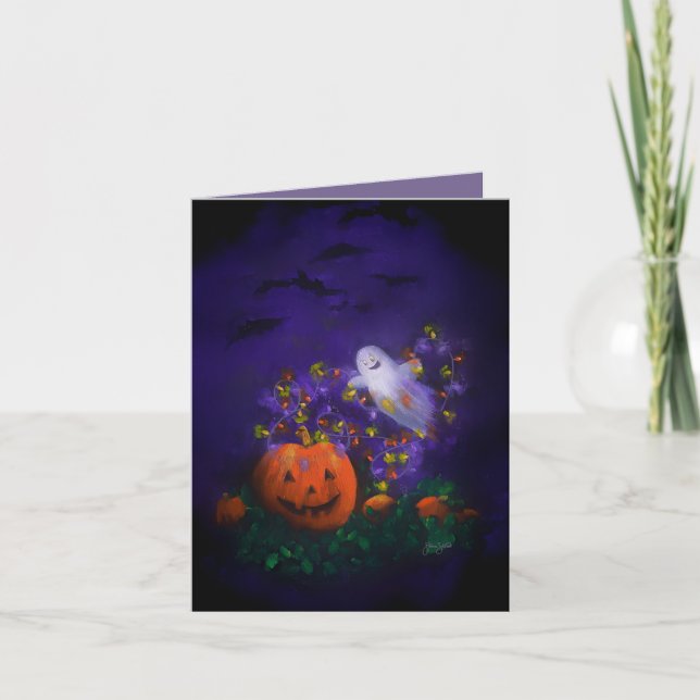 "Night Bright" Halloween Thank You Card (Front)