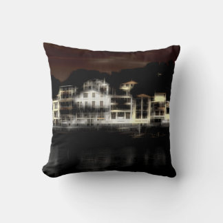 Night buildings digital effect of style impression cushion