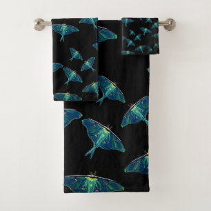 Night Butterflies Bath Towel Set