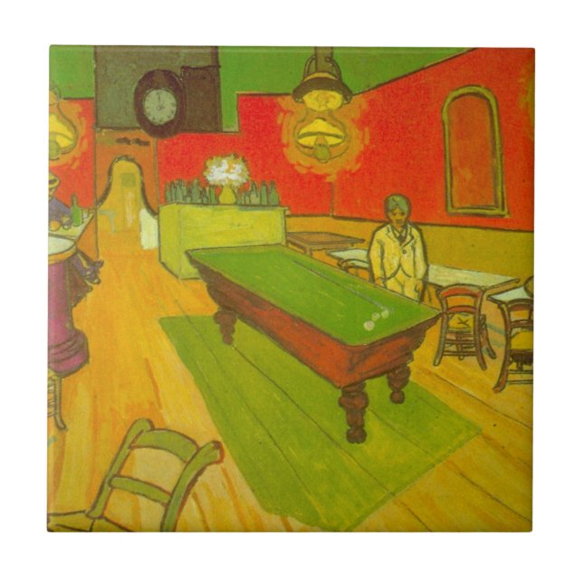 Night Cafe by Vincent van Gogh Ceramic Tile (Front)
