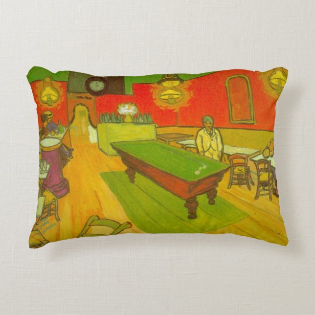 Night Cafe by Vincent van Gogh Decorative Cushion (Front)