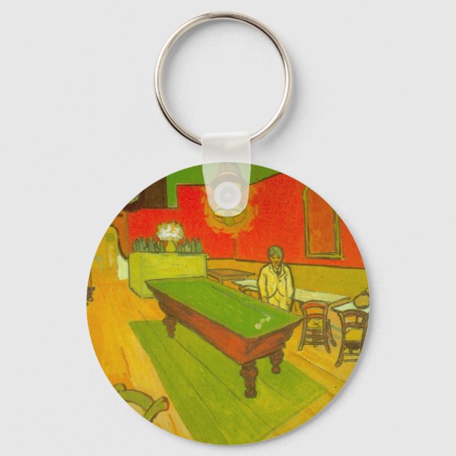 Night Cafe by Vincent van Gogh Key Ring (Front)
