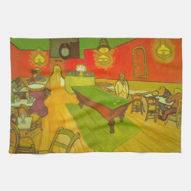 Night Cafe by Vincent van Gogh Tea Towel (Horizontal)