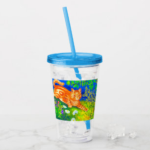 Night Cat Acrylic Tumbler