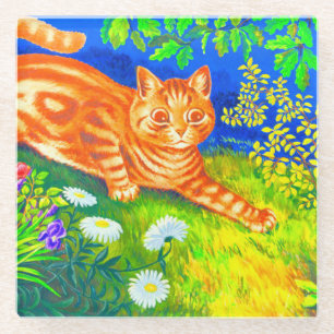 Night Cat Glass Coaster