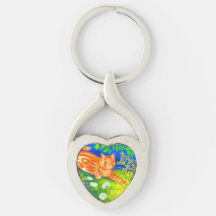 Night Cat Key Ring