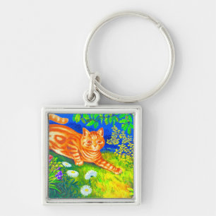Night Cat Key Ring