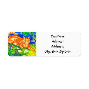 Night Cat Return Address Label