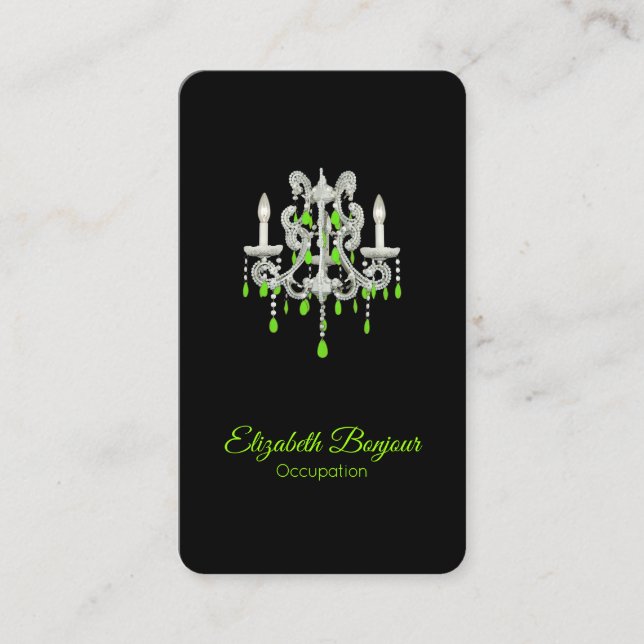 Night Chandelier PAPER/SIZE/SHAPE OPTIONS - Business Card (Front)