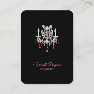 Night Chandelier PAPER/SIZE/SHAPE OPTIONS - Large Business Card