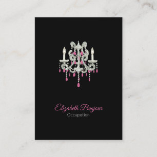 Night Chandelier PAPER/SIZE/SHAPE OPTIONS - Large Business Card