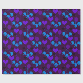 night cherries wrapping paper