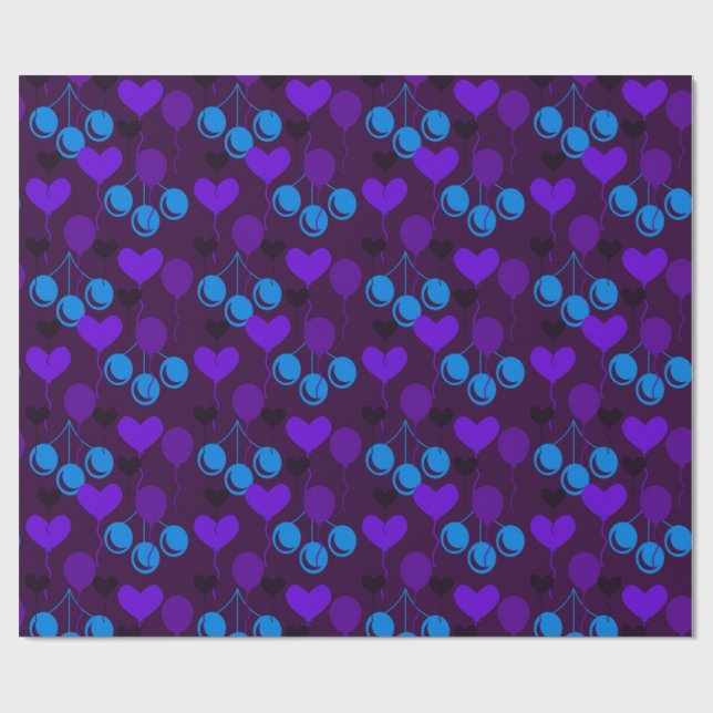 night cherries wrapping paper (Flat)