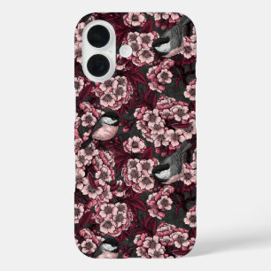 Night cherry garden iPhone 16 case