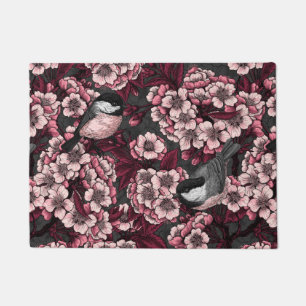 Night cherry garden doormat