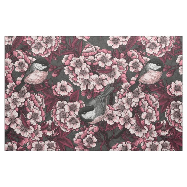 Night cherry garden fabric (Fat Quarter)