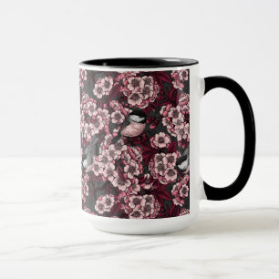 Night cherry garden mug