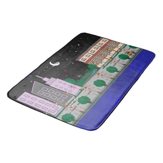 Night City Bath Mat (Angled)