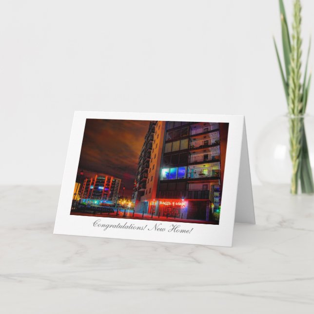 Night Cityscape - Congratulations on your New Home Card (Front)