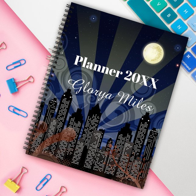 Night cityscape & lighted buildings customised planner (Creator Uploaded)