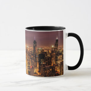 Night cityscape of Chicago Mug