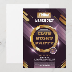 Night Club Party Invitation Template