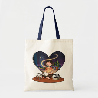 Night Creator Cozy Heart Window Art Tote Bag