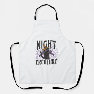 Night Creature Funny Halloween Cat   Apron