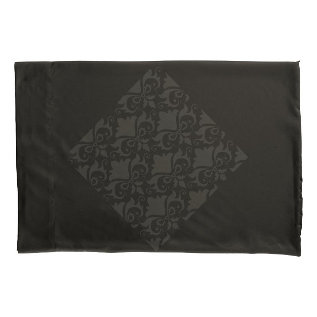 Night Damask Bows Reversible Pillowcase (Front)