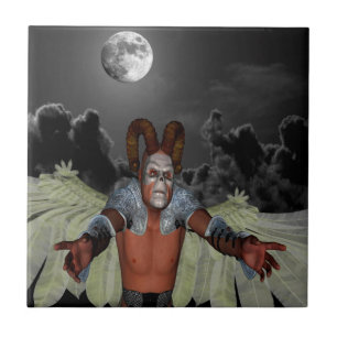 Night Demon Ceramic Tile