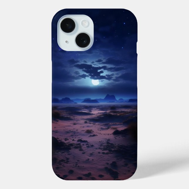 Night Desert Full Moon Case-Mate iPhone Case (Back)