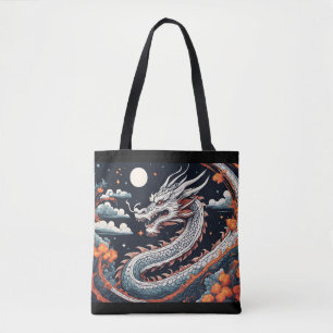 night dragon tote bag