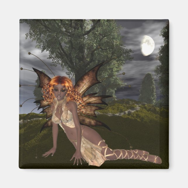 Night Fairy Design 1 - Fantasy Fae Magnet (Front)